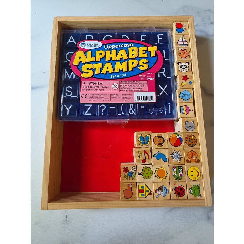 Melissa & Doug Wooden Stamp Set, Favorite Things - 26 Wooden Stamps READ